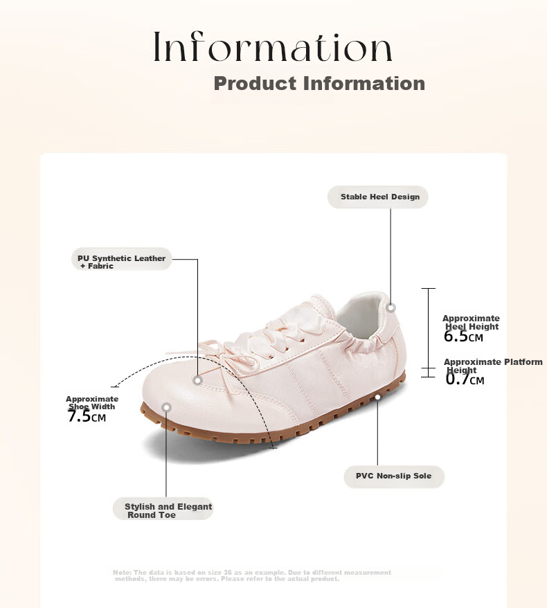 DAPHNE Pink Ballet Flats for Women, Spring 2025 Butterfly Bow Versatile Flat Comfortable Sneakers, Pink, Size 40 3