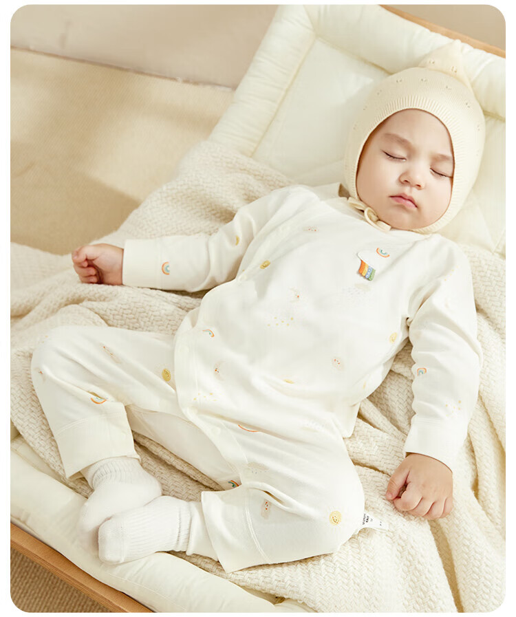 Weishi Muni Baby Romper Spring and Autumn Long Sleeve One-piece Cute Crawling Suit 11
