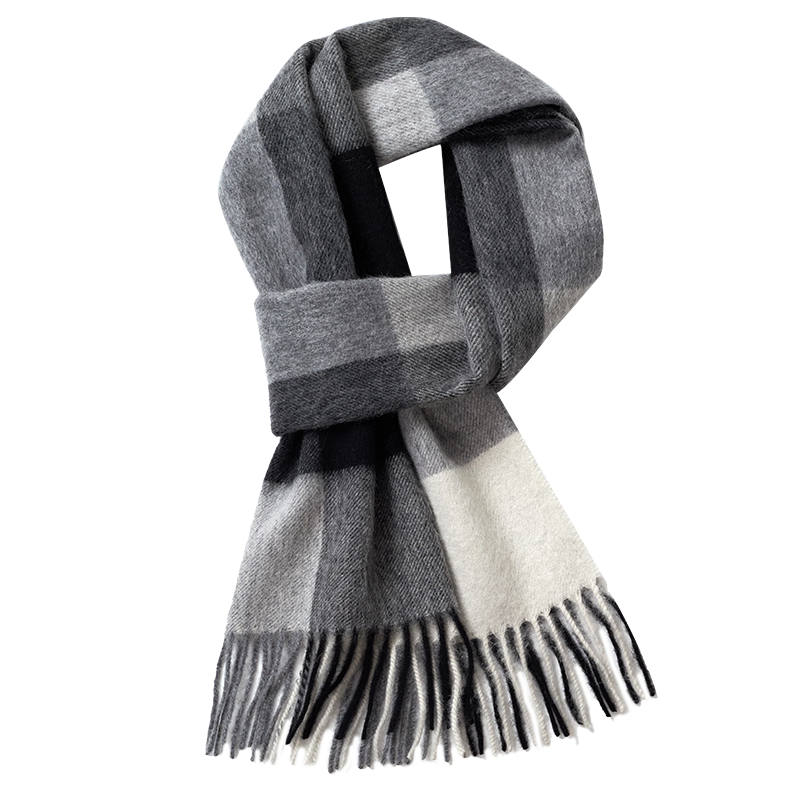 TUCANO Pure Wool Scarf for Men, Winter High-End Neck Warmer, Luxurious Gift for Men And Fathers, New Year Birthday Gift Box
