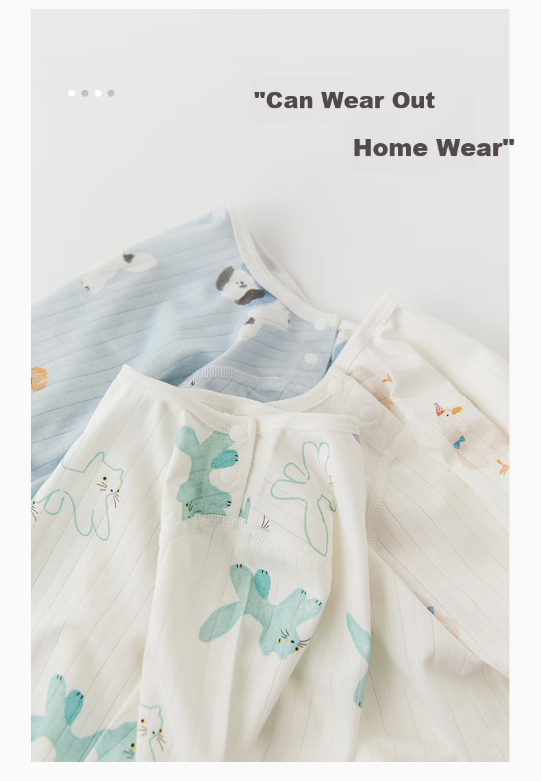 Guaiqixiong Baby Boy And Girl Underwear Set, Home Wear, Infant Two-Piece Spring And Summer Thin Outfit, Spring And Autumn Pajamas, Children's Clothing 10