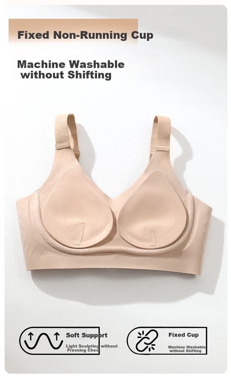 Fenteng Women's Seamless Bra, Push-Up for Small Breasts, Lift And Gather Side Boob, Prevent Sagging, Soft Support, Adjustable Style Brassiere 5