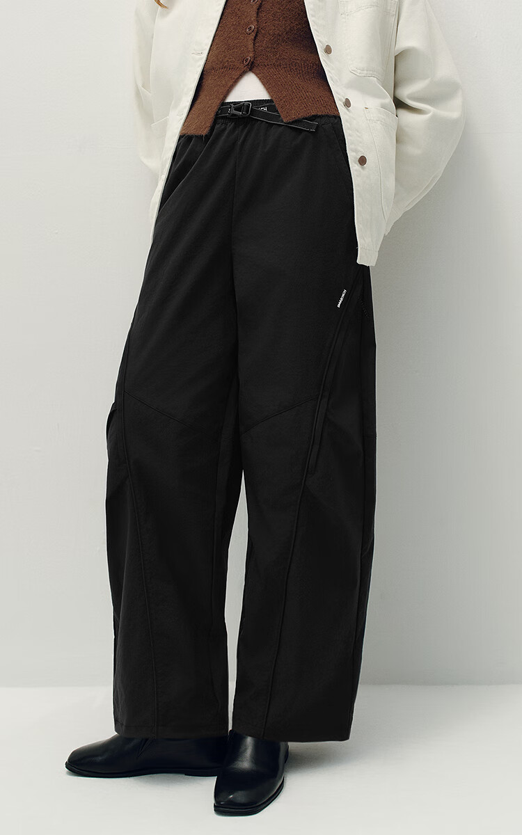 Semir [Same As in Mall], Women's Casual Pants, Loose Wide-Leg Trousers, 2025 Autumn Season, Moisture-Wicking Quick-Dry Long Pants, 102525127001 2