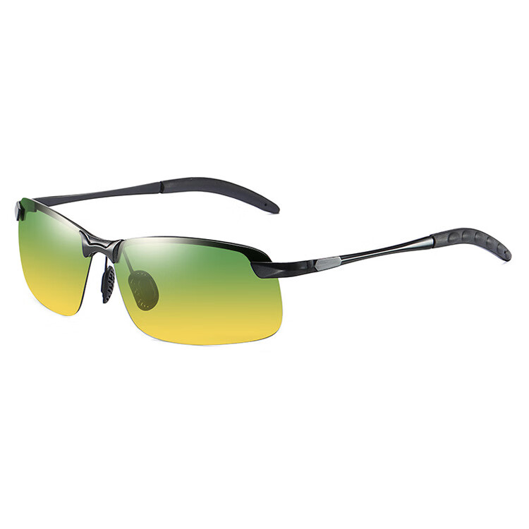 Baixiaoshe Driving Sunglasses, UV Protection, Sun Shade, Fishing Sunglasses, Black Frame with Colored Lenses - Free Ice Sleeves Included