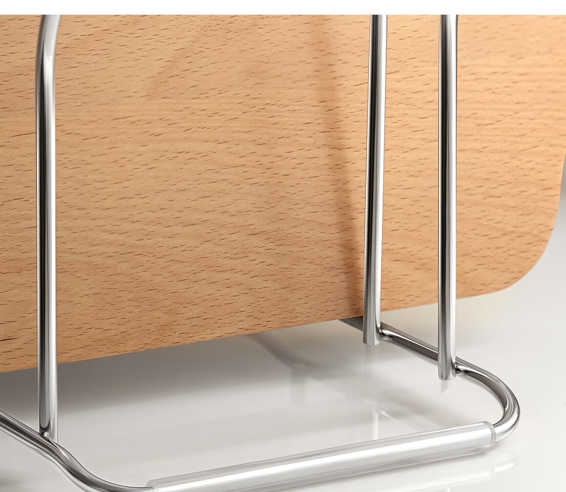 Lanjiaoluo Stainless Steel Cutting Board Rack, Chopping Board Storage Rack for Home Kitchen Countertop, Double-Layer Organizer Shelf 4