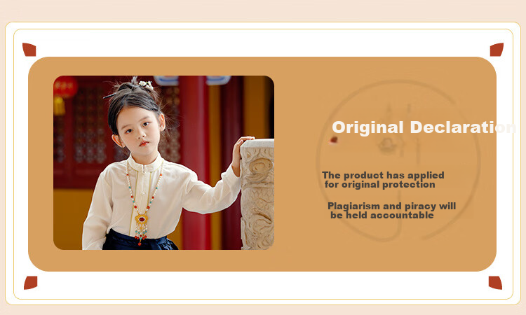 Menghu Nihang Hanfu Girls' Spring And Autumn New Style Children's Chinese Style Parent-Child Performance Ming Dynasty Horse-Face Skirt, Blue Skirt, Size 90 3