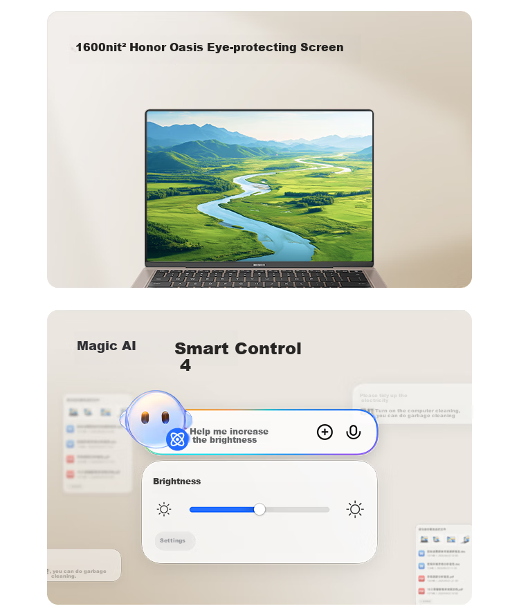 HONOR MagicBook Art14 2025 [Subsidies], Ultra-Thin AI Laptop with Core Ultra5, 32GB RAM + 1TB Storage, 3.1K Display, Eye Protection, Summer Olive Gree 6