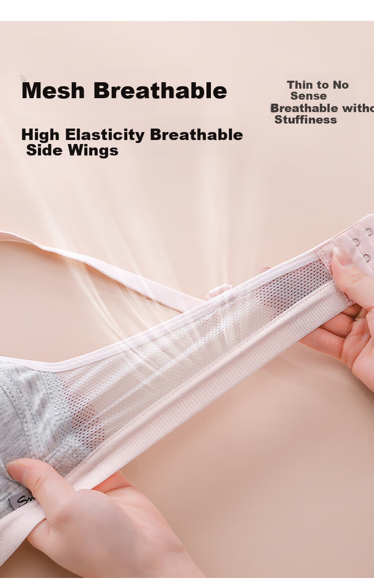 MiiOW Girls' Wireless Bra, Breathable Vest for Children, Seamless Underwear for Middle And High School Students in Puberty, Thin Style 4