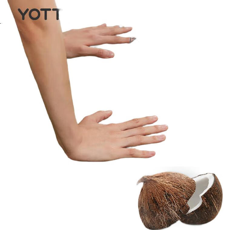 Коврик для йоги Yottoy из натурального каучука с покрытием из кокосовой скорлупы, профессиональный нескользящий коврик для фитнеса 183x68 см, цвет светло-дымчато-розовый