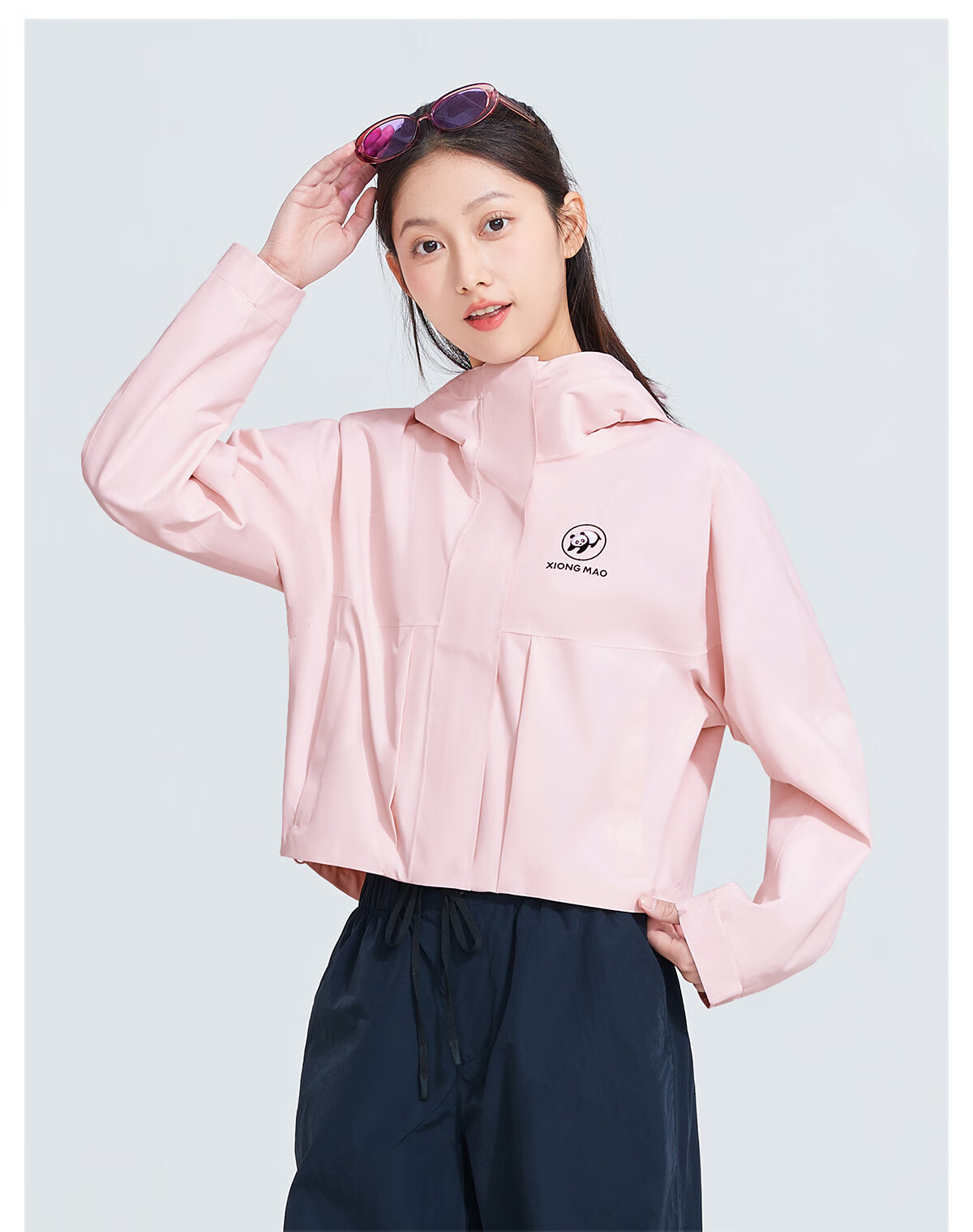 CAMEL Panda Single-Layer Short Outdoor Jacket Women's 2025 New Windproof Waterproof Casual Coat 2XL 16