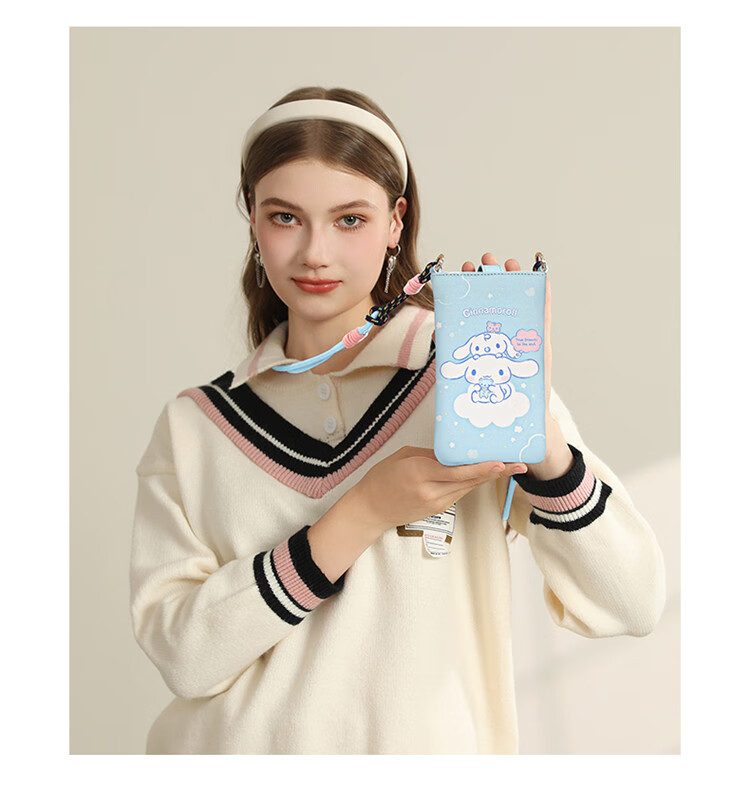 Mesuca X Kuromi Handbag, Women's Portable Phone Bag, Shoulder Crossbody Small Purse, Birthday Gift for Girls 13