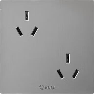 Розетка BULL G12Z233, 6 гнезд, 10А, 250В, цвет "Космический серый"