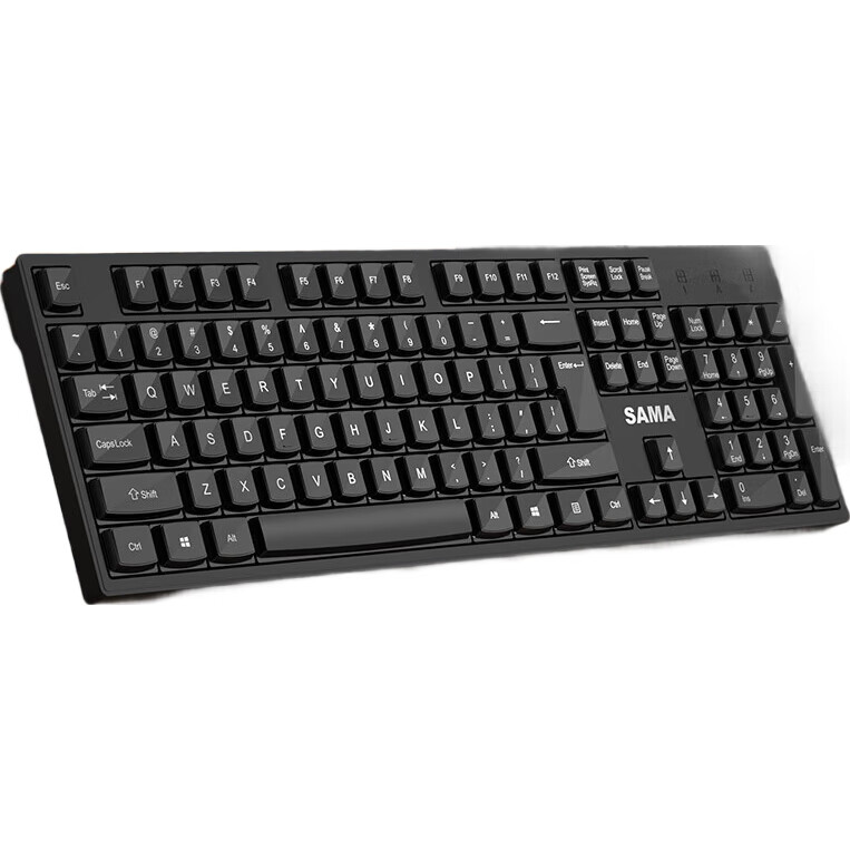 Клавиатура SAMA K130 USB, проводная, черная, для офиса и дома