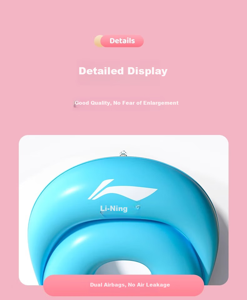 Li-Ning Children's Swimming Ring Float Toy for Ages 3-6 Anti-Tip Pool Life Buoy 32