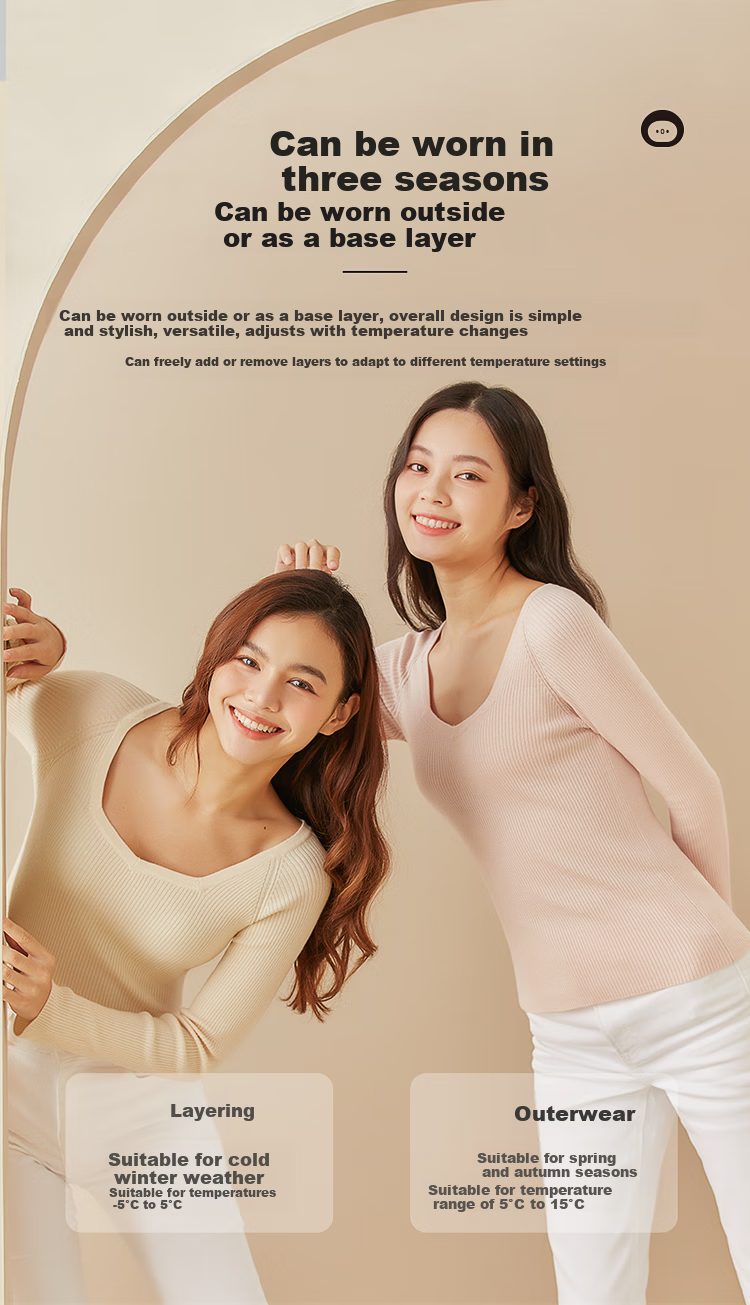 OhSunny Women's Base Layer Sweater for Autumn And Winter, Slimming Fit, Solid Color, Versatile Thin Diamond Collar Knit Top, Suitable for Commuting, Long Sleeves, 2022 Autumn And Winter Style, SLV2T044, Light Floral Gray, M 9
