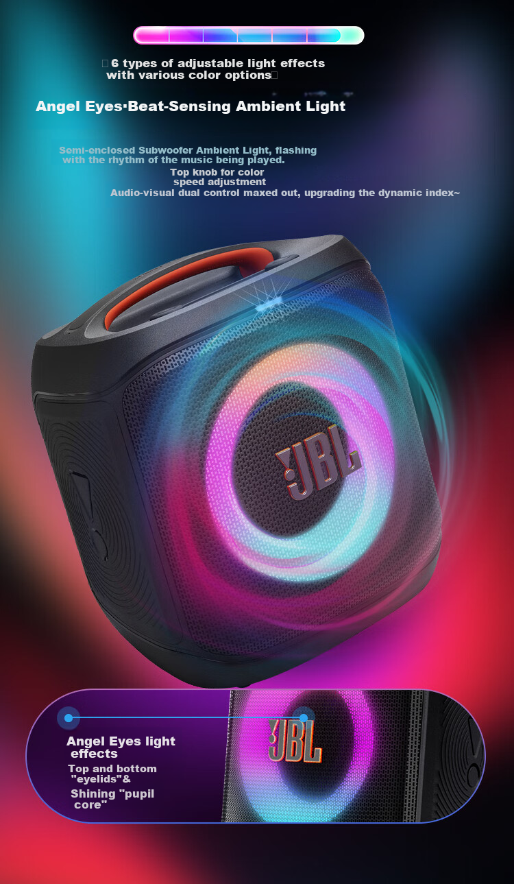 JBL PartyBox Encore ES2 Bluetooth Speaker, Outdoor Sound System for Home KTV And Square Dancing, All-In Karaoke Machine, Chongjiang II Subwoofer 3