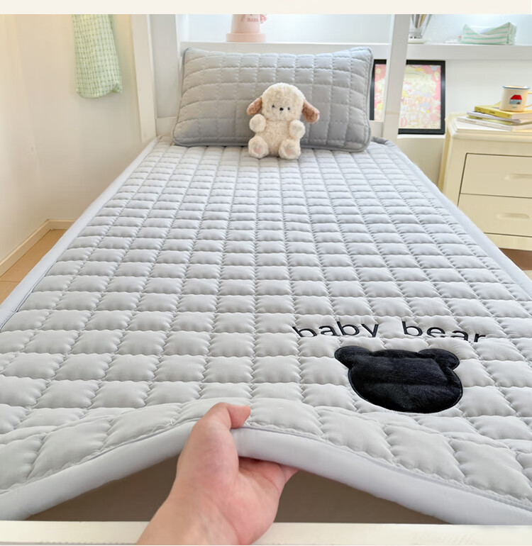 Wuyinliangpin Class A Fabric, All-Cotton Cotton Mattress Pad, Single Student Dormitory Bed Cover, Mattress Pad, 90x190cm 3