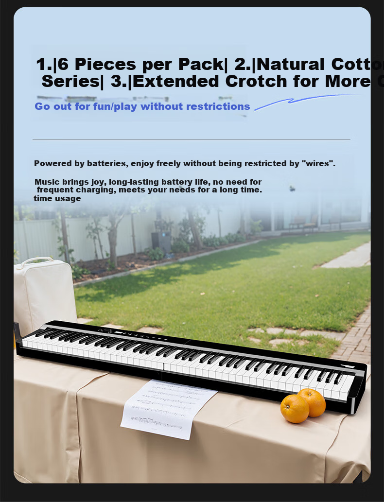 Terence Digital Piano, 88-Key Weighted Hammer Action, Foldable Electronic Piano V70, Portable Digital Piano for Adults And Childre 21