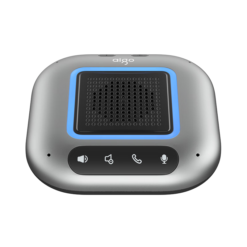 Aiguozhe Conference Speaker, Wireless Bluetooth Desktop Speaker with Omnidirectional Microphone, Noise-Cancelling Pickup Device for Tencent Meeting, T06