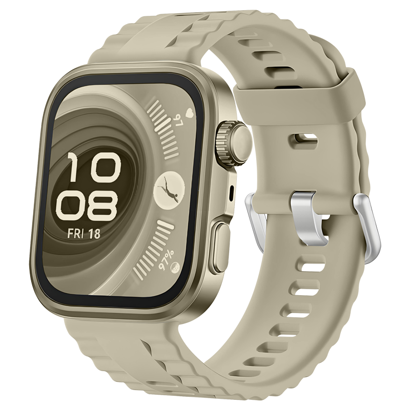 Weiqiantu Compatible with Huawei FIT4pro/FIT4/FIT3 Watch Band, Ocean Pattern Silicone Fashion Huawei Fit4pro Strap Wristband for Men And Women, 20MM Interface [Cangshan Gray]