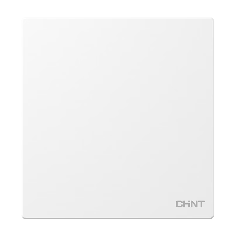 CHNT Switch Socket No-Paint Cream Style Large Panel Socket Faceplate Concealed X1M Blank Panel Rhombus White