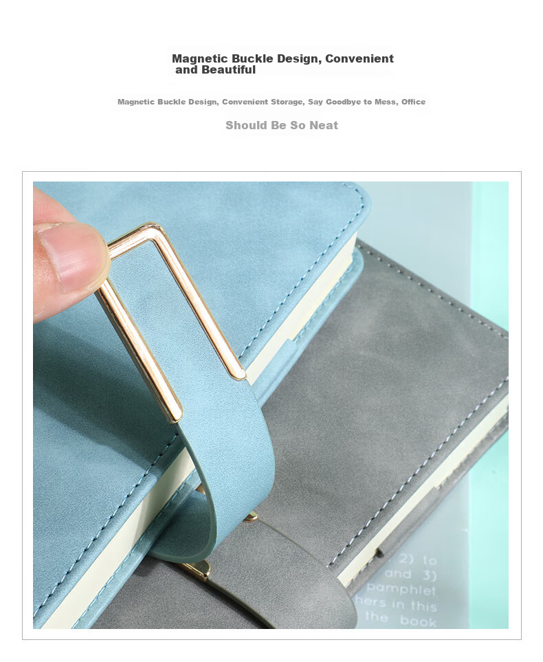 TENGXIONG A5 Notebook, Thickened Business Office Stationery, Meeting Record Clip-On Leather Cover Notebook, B5 Simple Diary, Gift Box, Corporate Business Souvenir, Customizable Logo 6