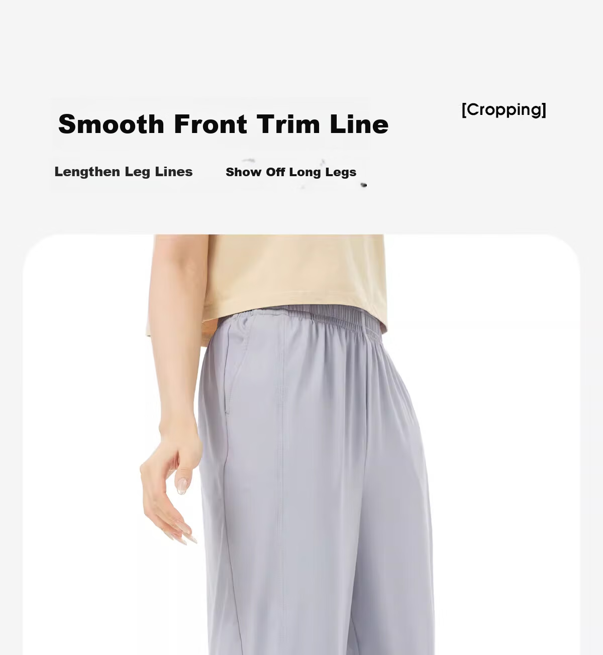 CAMEL Women's Casual Wide-Leg Pants, Spring And Summer Quick-Dry Cool Breathable Loose Sports Original Yarn Ice Silk Sun Protection Pants, L 11