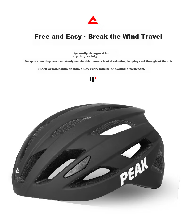 PEAK Bicycle Helmet for Men And Women, One-Piece Molded Safety Helmet for Mountain And Road Bikes, Ventilated Cycling Helmet, Gradient Purple 2