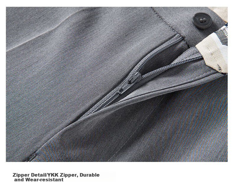 ROMON [Easy-Care] Men's Wrinkle-Resistant Non-Iron Business Suit Pants, Casual Trousers, Dad's Elastic Straight-Leg Pants 22