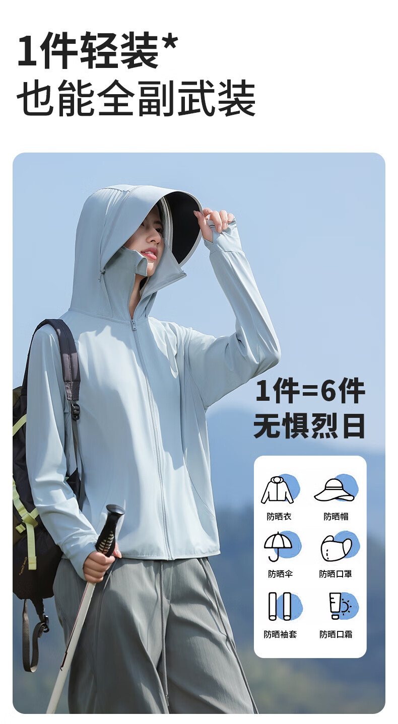 Combo Women's Summer Sunscreen Jacket New Outdoor Cycling Ice Silk Skin Jacket Lightweight Breathable UV Protection Sunproof Clothing 5