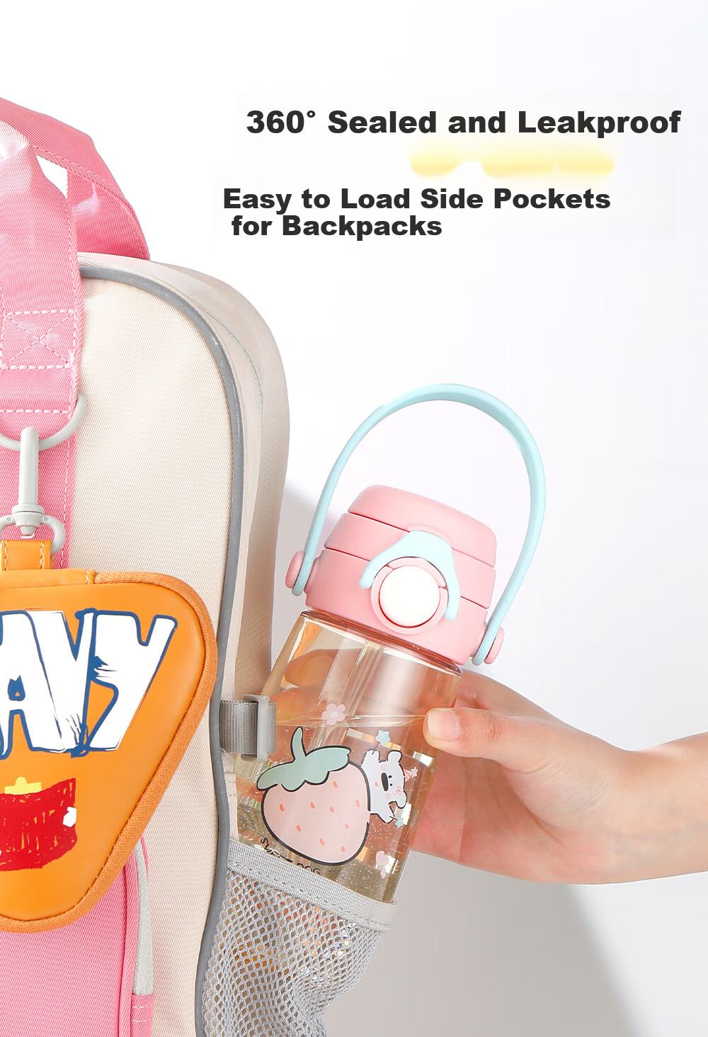 Fuguang PPSU Water Bottle, Children's Plastic Cup, Kindergarten Students, Pregnant Women, New Straw Cup for Girls, Summer, 540ml 10