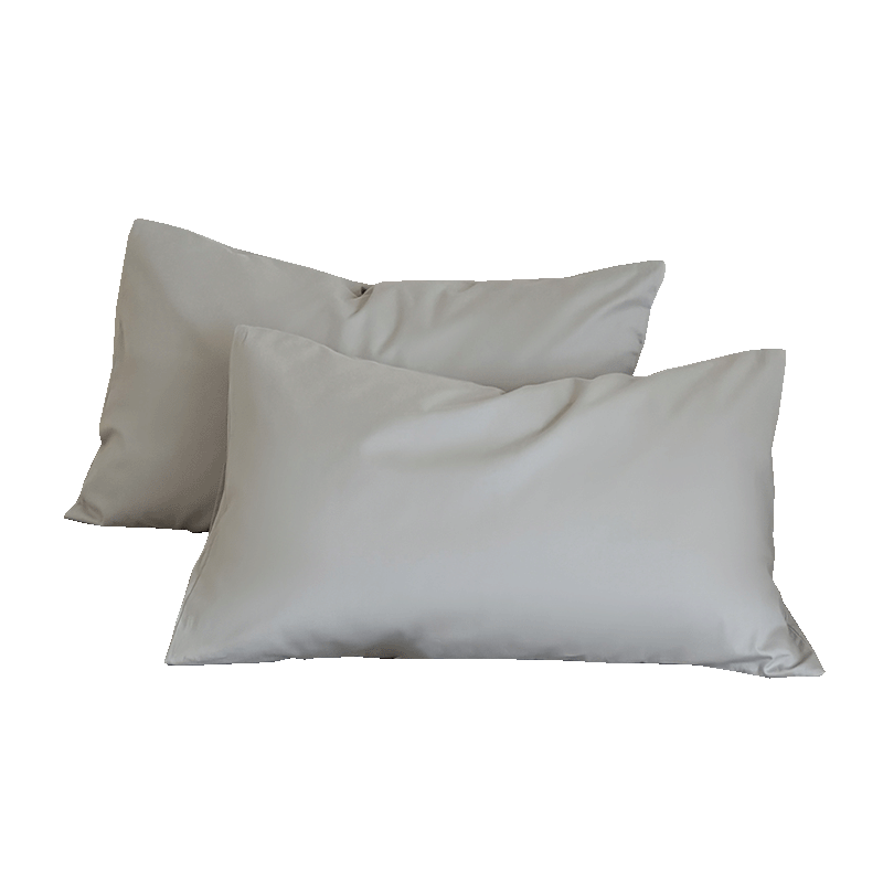 Hongdou A-Class Pure Cotton Pillowcase Machine Washable Single Pillow Cover Thickened Inner Core Cover 48x74cm Silver Gray One Piece