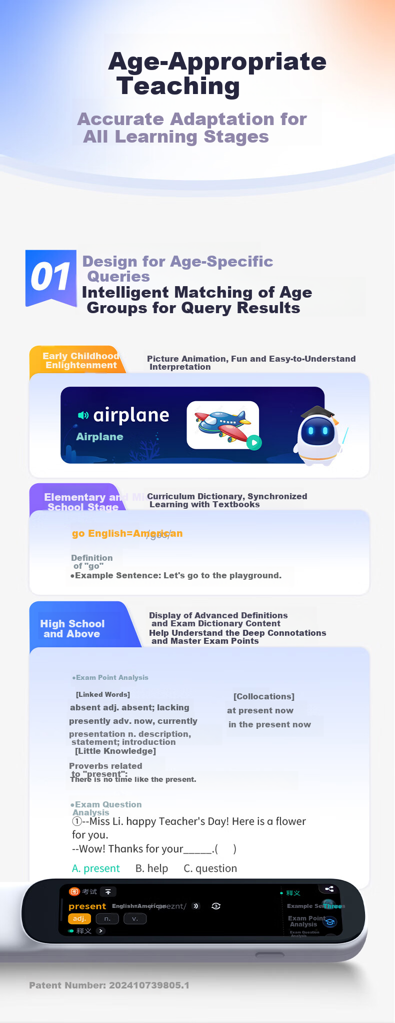 Aerfadan K6 All-Screen Learning Device with Dictionary Pen And English Reading Pen for Primary, Middle And High School Students, Synchronized Across All Subjects, AI Question Answering Pen And Translation Pe 15