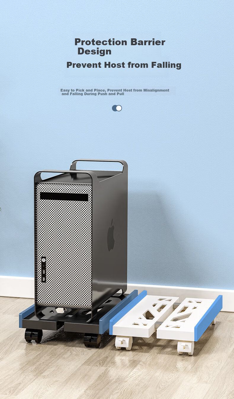 Jiuqiangu Desktop Computer Tower Stand, Movable Case Tray, Extendable Computer Storage Rack, Tower Base 6875 5