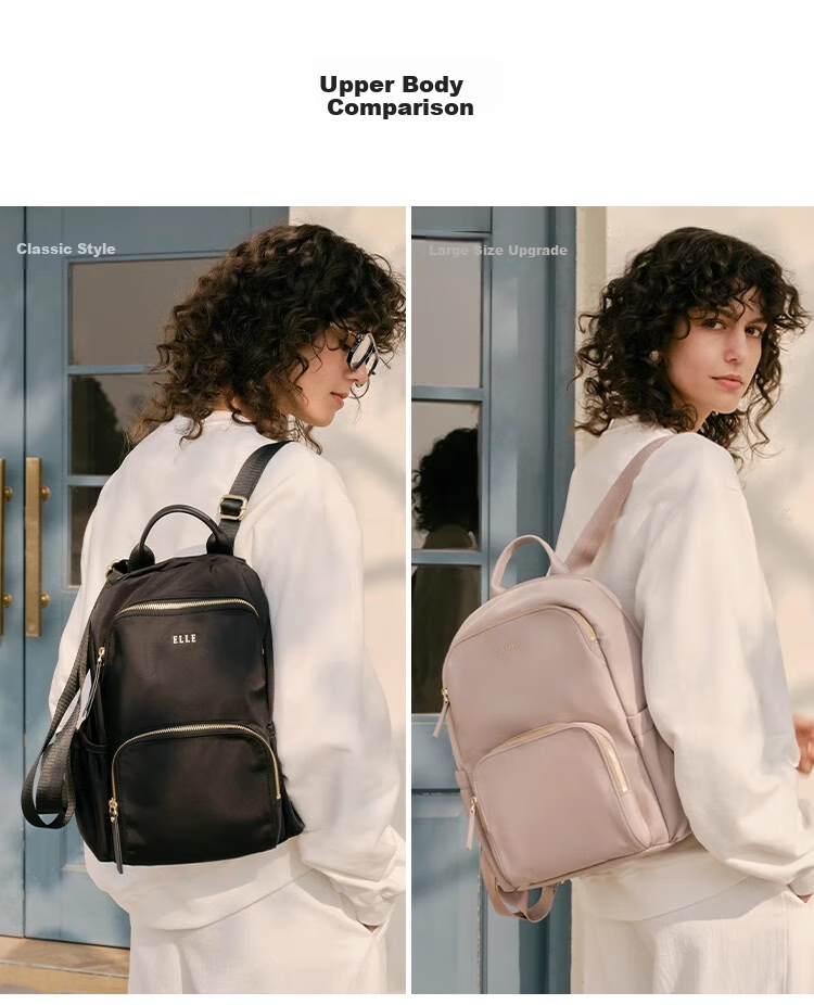 ELLE New Large Capacity Women's Backpack Laptop Bag, Birthday Gift, 24781 Black Upgraded Versio 7