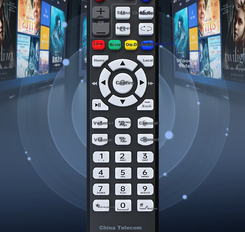 Dongpuli China Telecom All-Purpose Network Set-Top Box Remote Control Compatible with Huawei, ZTE, Fenghuo, China Telecom IPTV Universal Telecom Set-Top Box Universal Remote Control 3