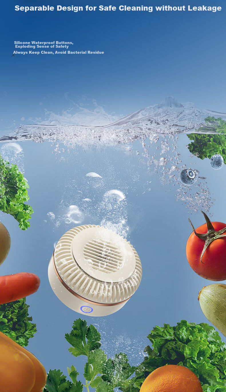 BLAUPUNKT Fruit And Vegetable Washer, Food Purifier, Wireless Portable, for Home Use, No Consumables, Small Fully Automatic Cleaner for Vegetables, Removes Pesticide Residues, White 15