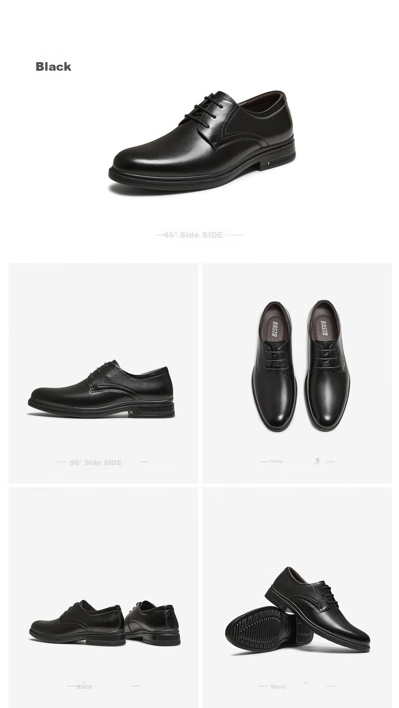 Bata Commuter Business Leather Shoes Comfortable Cowhide Men's Dress Shoes Wedding Shoes 25002AM5 Black (Perforated) Size 38 26