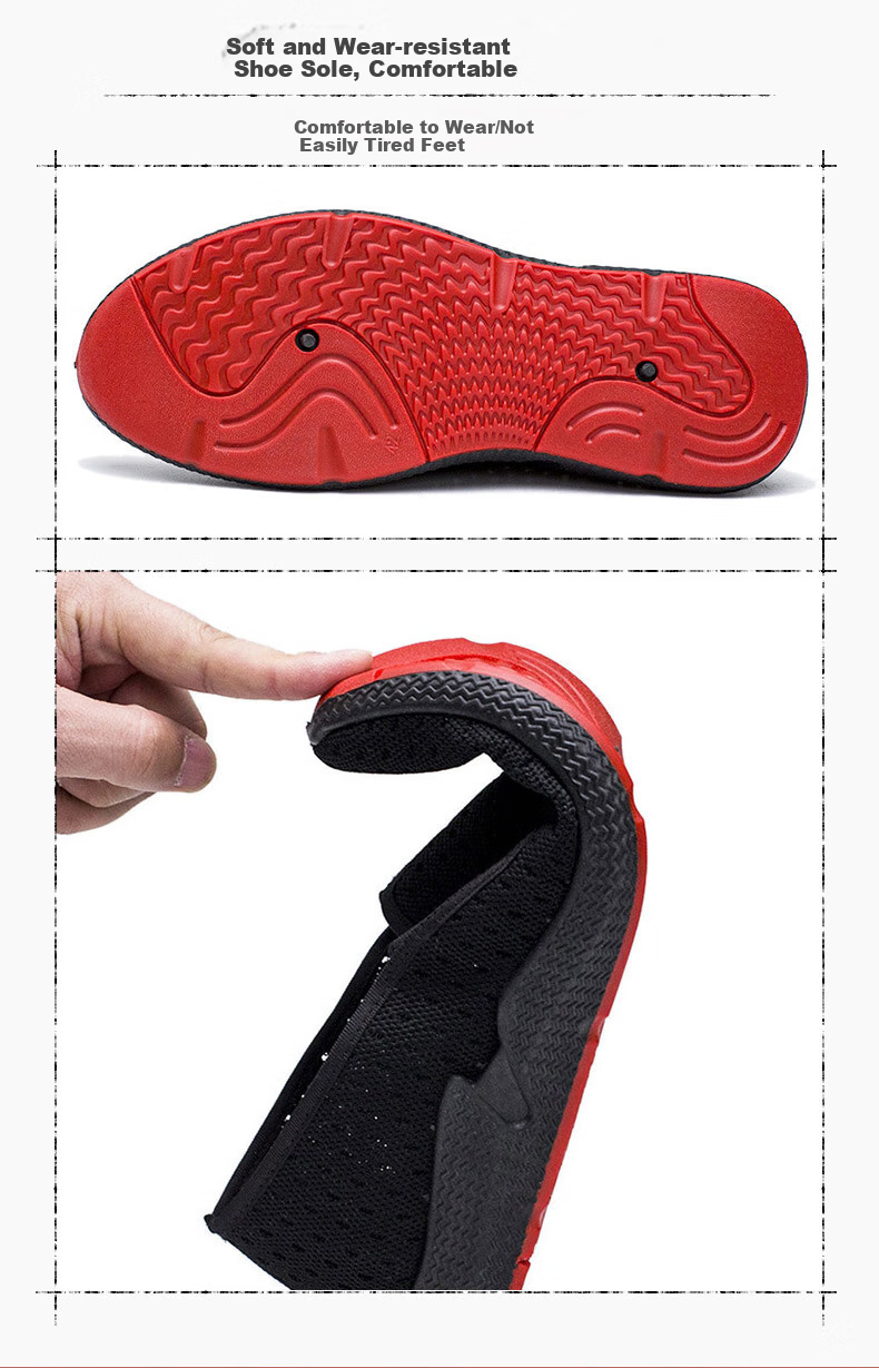 Weizhi Old Beijing Cloth Shoes Breathable Mesh Upper, Soft Sole Comfortable Wear-Resistant Casual Shoes, WZ1303 Red Sole, Size 40 7