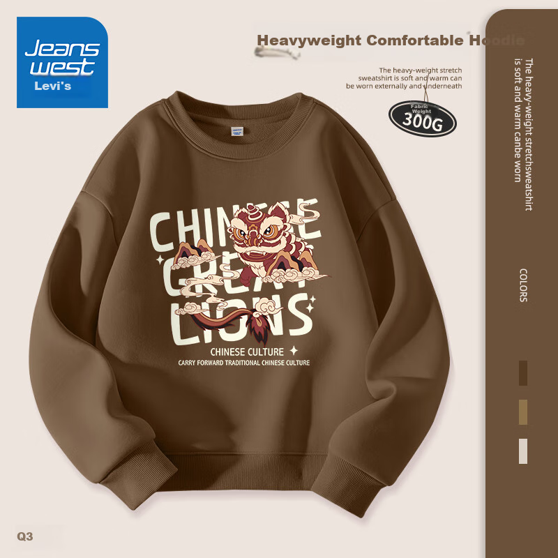 Jeanswest Boys' Sweatshirt, Spring And Autumn Style 2025, for Older Children, National Trend Fashion Top, Kids' Fall Clothing, Loose-Fitting Sportswear for Boys