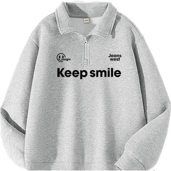 Jeanswest Boys' Hoodie Spring and Autumn 2026 New Children's Half-Zip Jacket Kids' Sportswear for Older Children