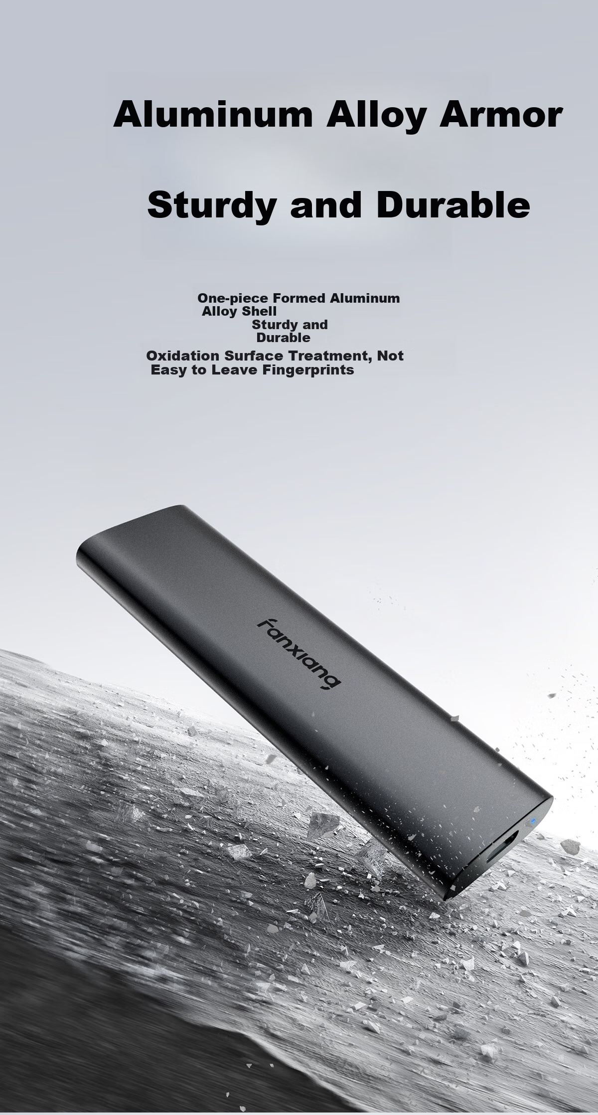 FANXIANG 2TB Portable Solid State Drive (PSSD), Type-C USB 3.2 High-Speed Reading 1000MB/s, Direct Phone Connection, Laptop External Hard Drive PS1008 5
