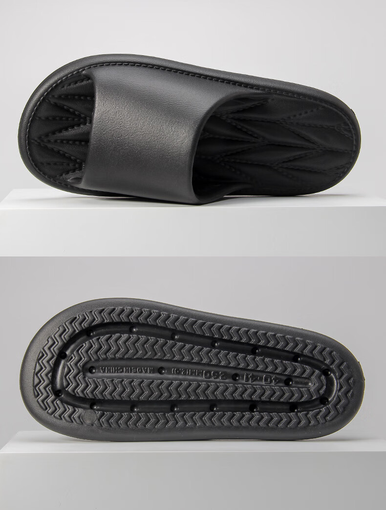 GUOLUOFEI Men's Summer Indoor Home Non-Slip Bathroom Shower Couple Slippers Women's Outdoor Gray Size 42-43 8