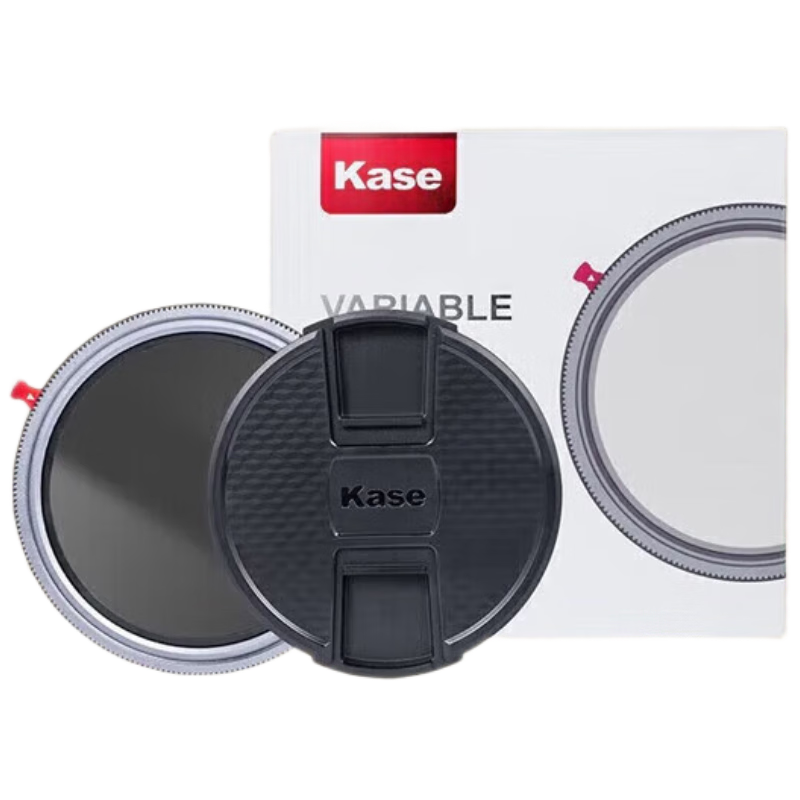 Kase 82mm Adjustable ND & CPL 1.5-8 Step Two-In Filter Kit, VND Neutral Density Filter, Polarizing Filter, Medium Gray Density Filter, Low Color Saturation Video Tool