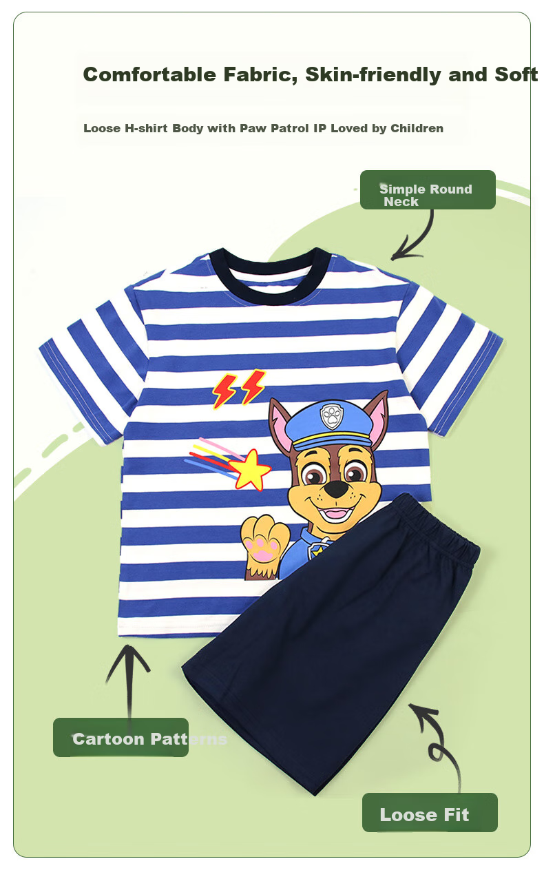 PAW PATROL Children's Short-Sleeve Set, Boys And Girls Summer Shorts, Baby Casual Sports Outfit, Two-Piece Set PA1911 130 4