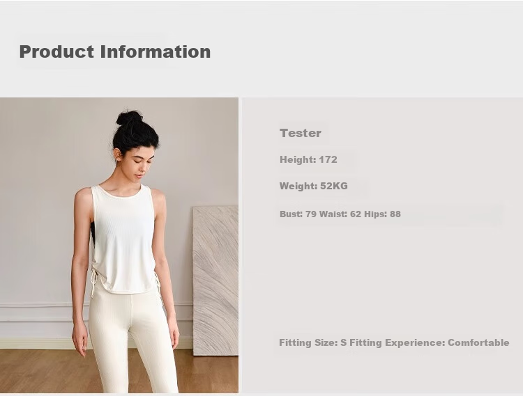 Gigt Drawstring Sports Tank Top, Tummy Control, Stylish, Loose-Fitting, Breathable, Sleeveless Fitness Wear, Yoga Top 21