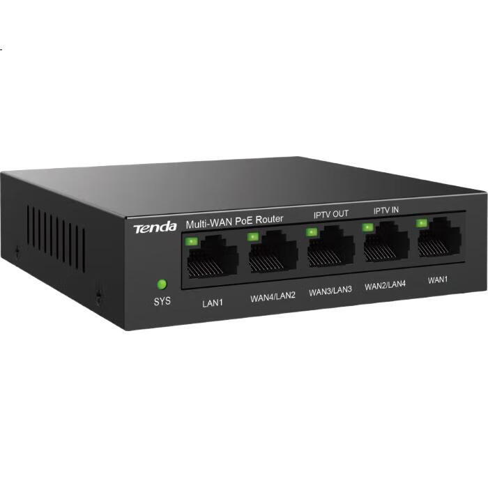 Маршрутизатор Tenda G0-5G, 5-портовый гигабитный PoE, управляемый, AC, 4WAN, 4 порта с поддержкой POE