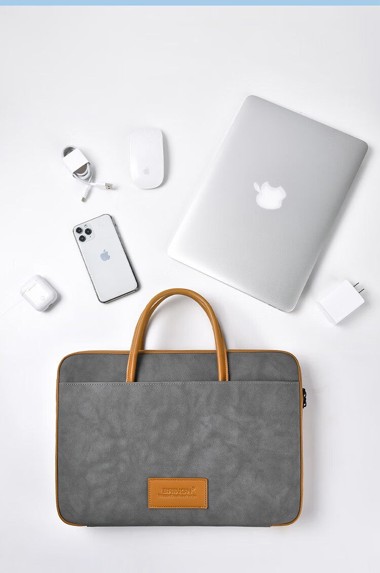 BRINCH Laptop Briefcase, 14-Inch Stylish Business Bag, Suitable for Commuting to Work, Compatible with Apple And Huawei Laptops 1