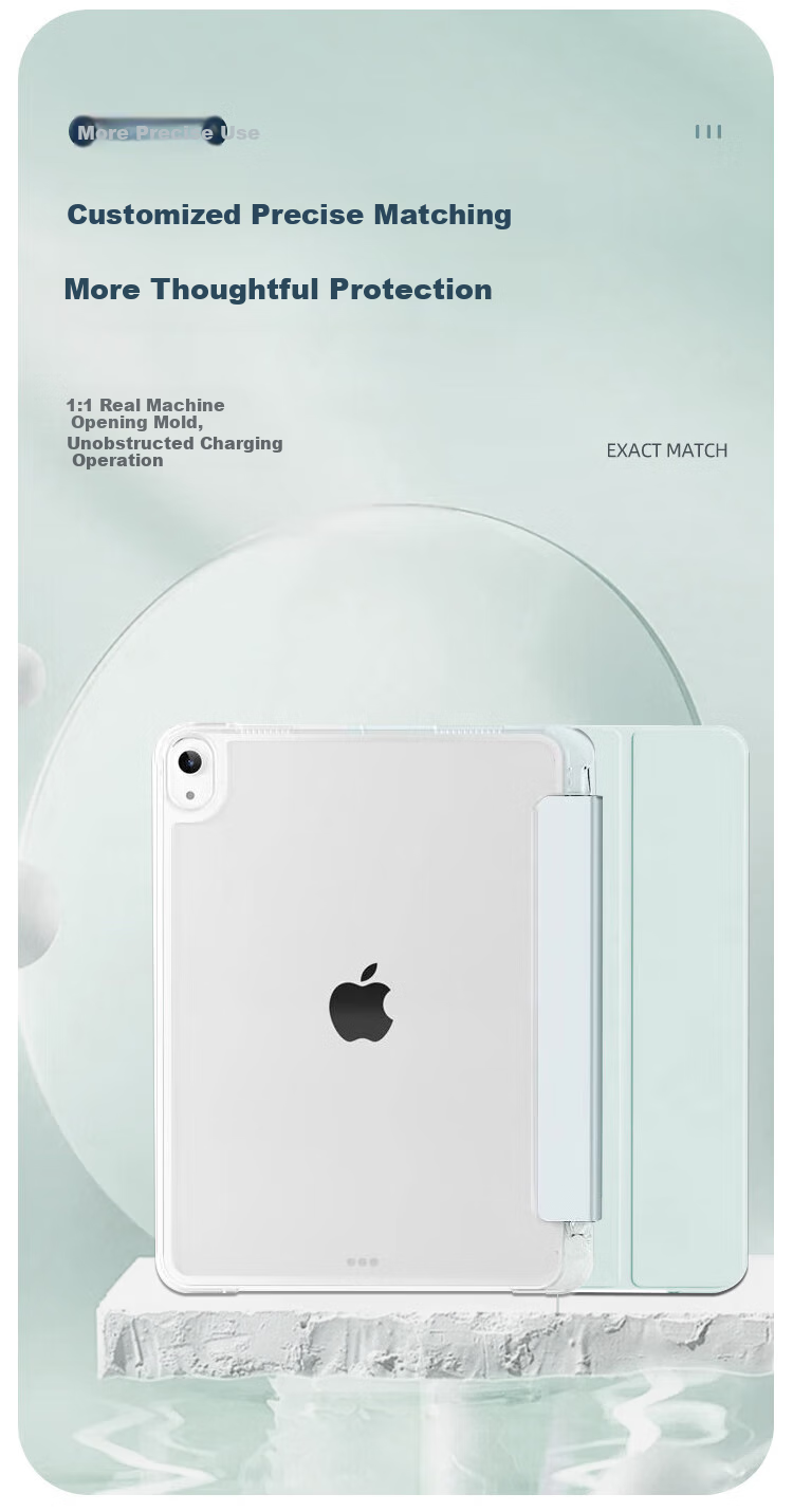 JPLAYER Protective Case for Apple IPad Pro 2025, Compatible with 13-Inch 2024 M5/M4 Models, with Pencil Holder, Transparent Tri-Fold Stand, Sleep/Wake Function, Full Coverage, Lavender 3