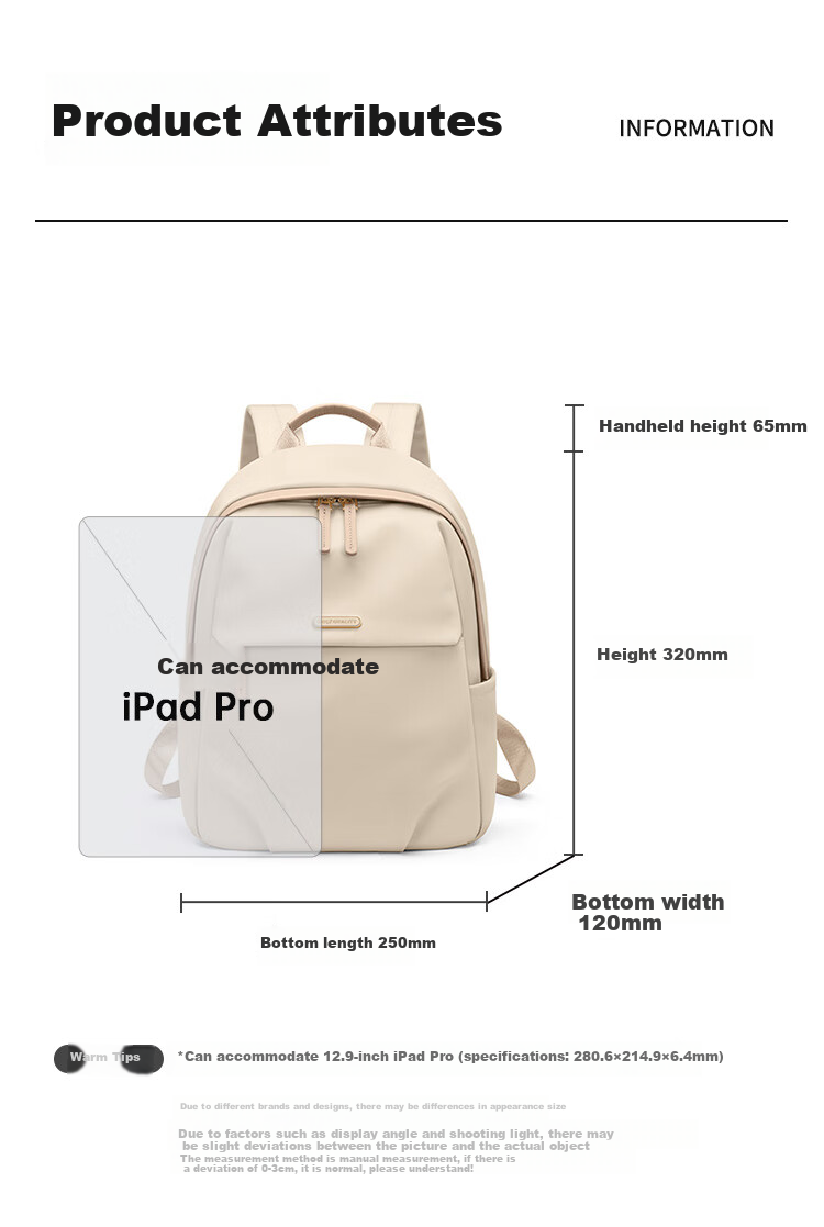 GOLF Women's Fashion Waterproof Backpack Crossbody Shoulder Handbag Versatile Phone Bag Women's Day Gift 12