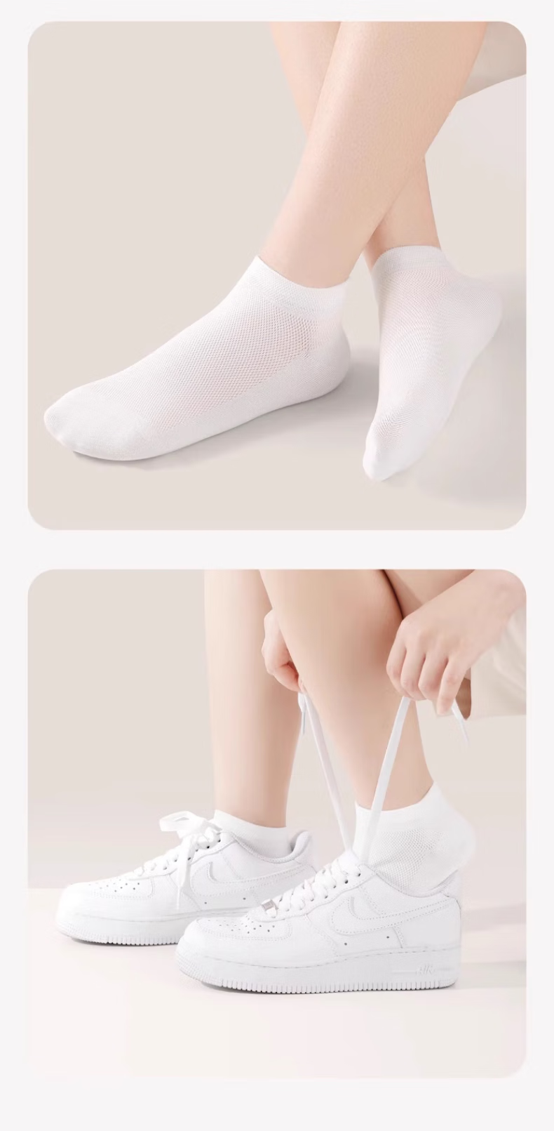 BADIGAO Disposable Children's Socks Portable No-Wash Daily Use Travel Military Training Breathable Odor-Resistant Mid-Length Baby Socks 11